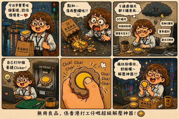 【漫畫連載・第二話】落雨濕濕・蛋撻Clicker救亡！——連個天都唔鍾意我？冇問題，我有蛋撻Clicker！