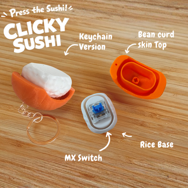 三文魚壽司按按 (Sushi Click Keychain)-無用良品