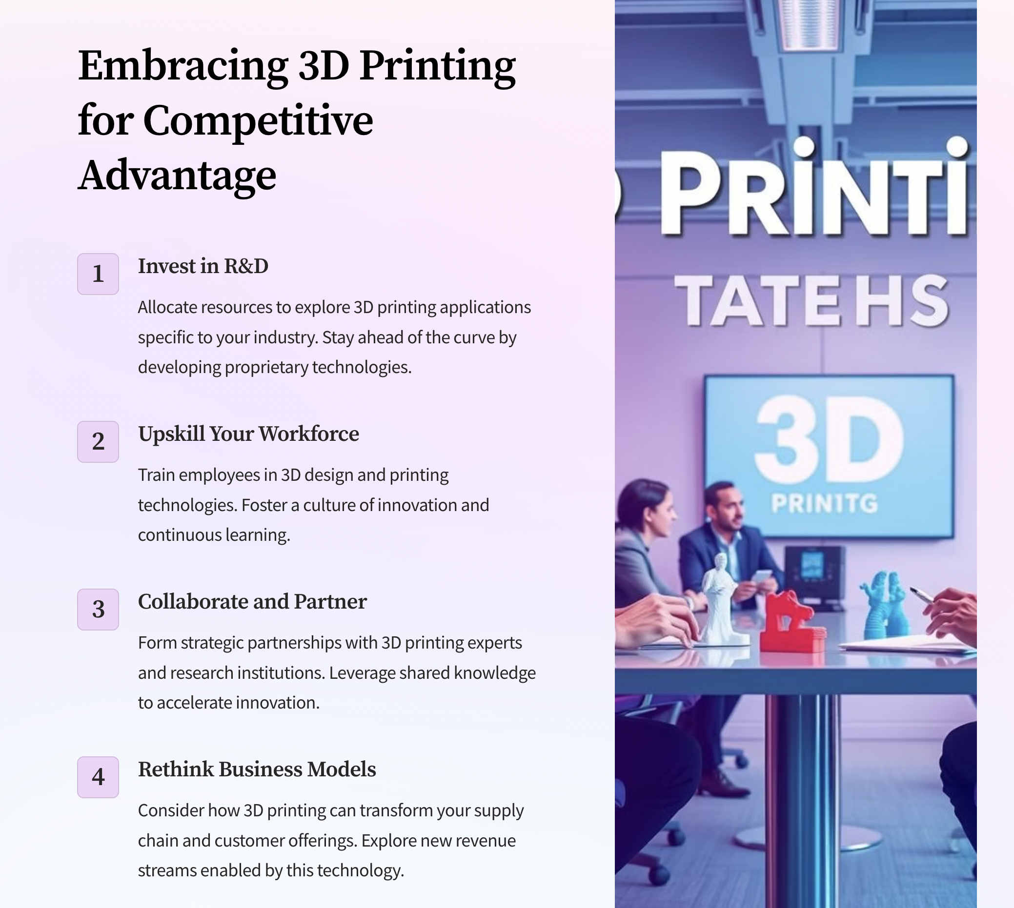 Embracing 3D Printing for Competitive Advantage