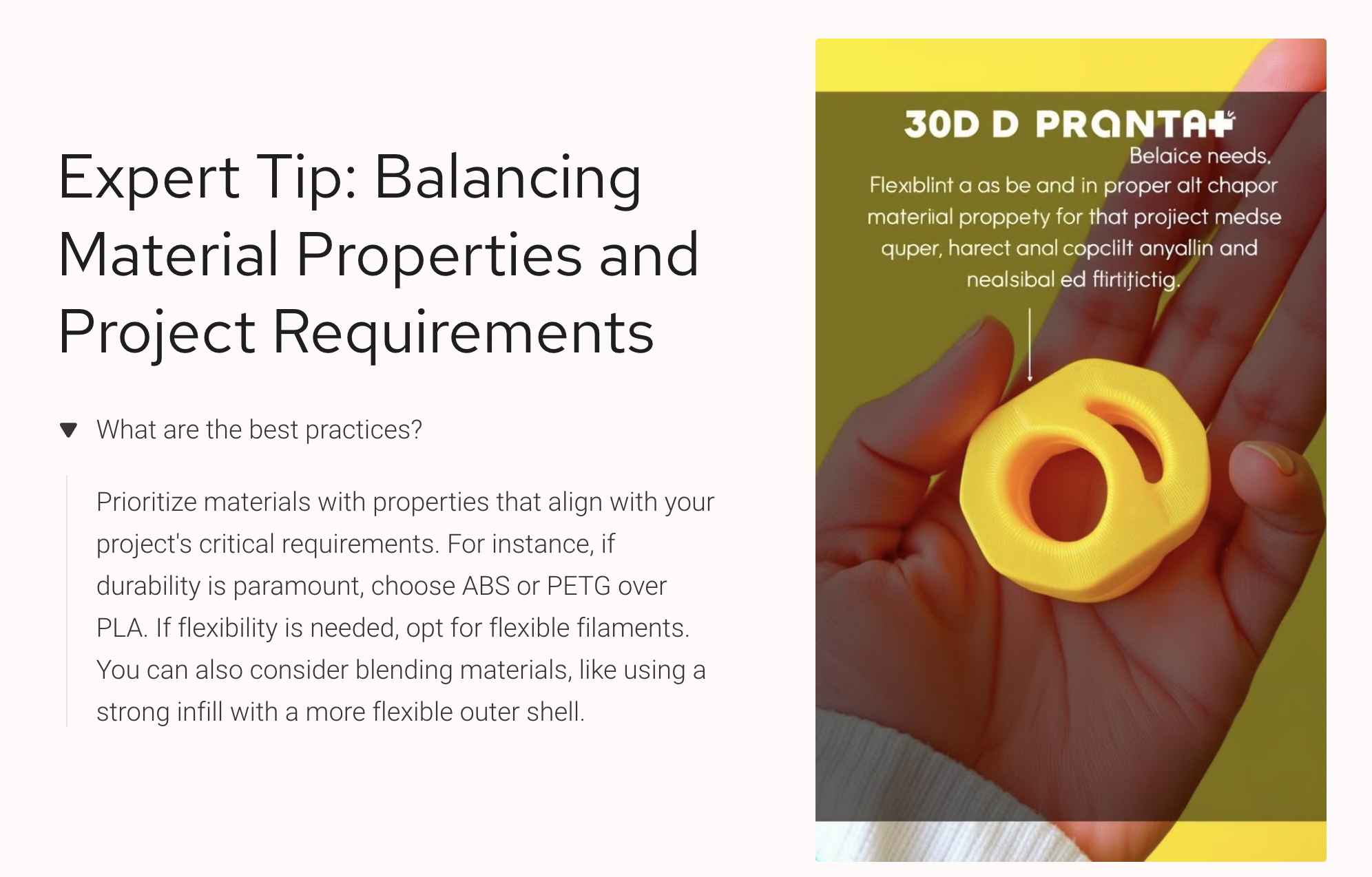 Expert Tip: Balancing Material Properties and Project Requirements